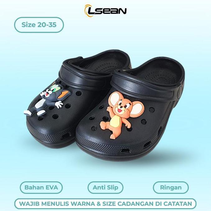 Sandal Model Kodok Baim Anak Laki-Laki dan Perempuan Dengan Pin 3D Kartun Hewan Lucu Bahan EVA S251T