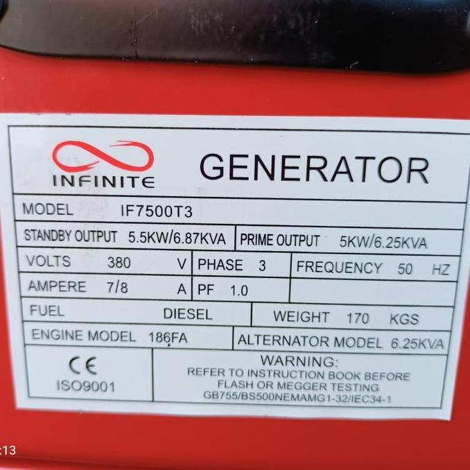 Genset Silent 5 Kva 3 Phase