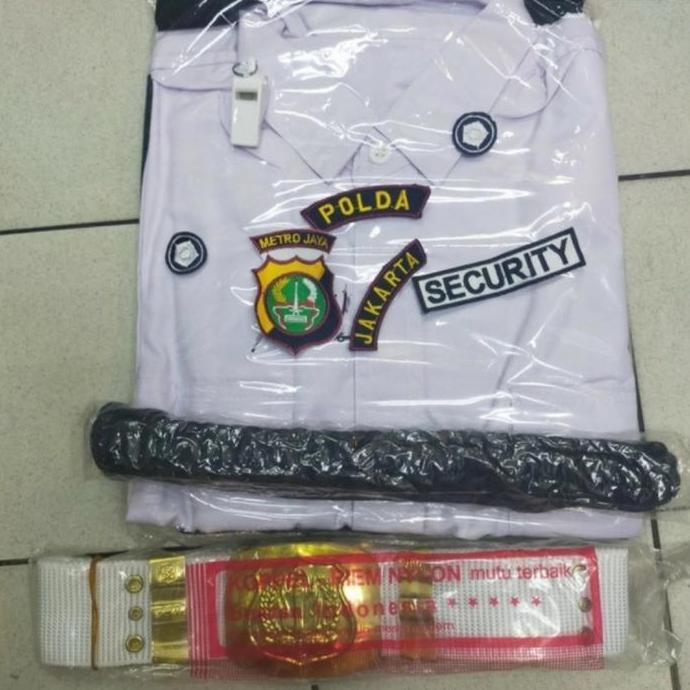 SERAGAM PDH SATPAM KUMPLIT, SERAGAM PDH PUTIH