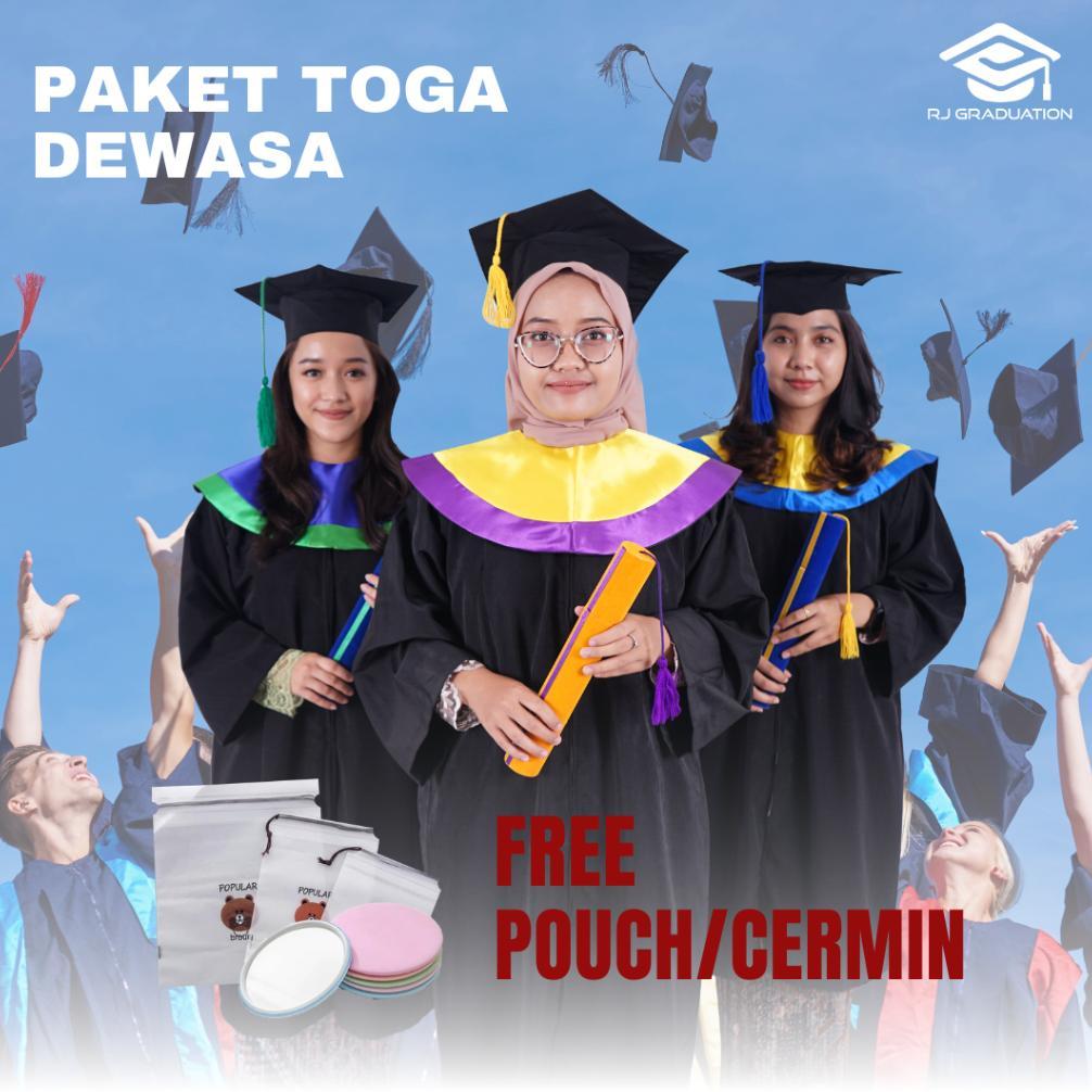 Paket Toga Wisuda / Toga Wisuda Dewasa /Jubah Wisuda / Perlengkapan Wisuda Atribut