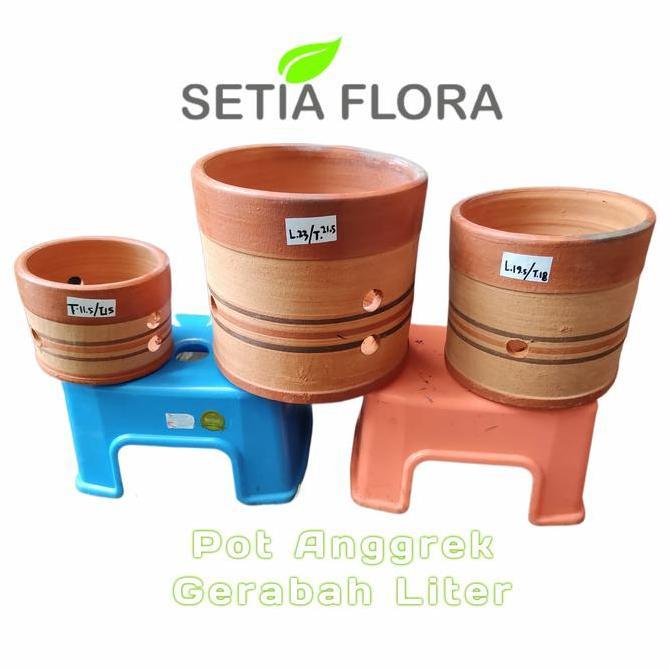Pot Anggrek Tanah/Gerabah Liter Terakota
