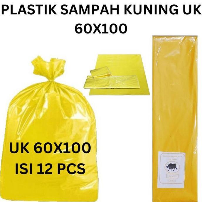 New- Plastik Sampah Kuning 60X100 - Plastik Medis - Kantong Sampah Medis, Kantong Kuning