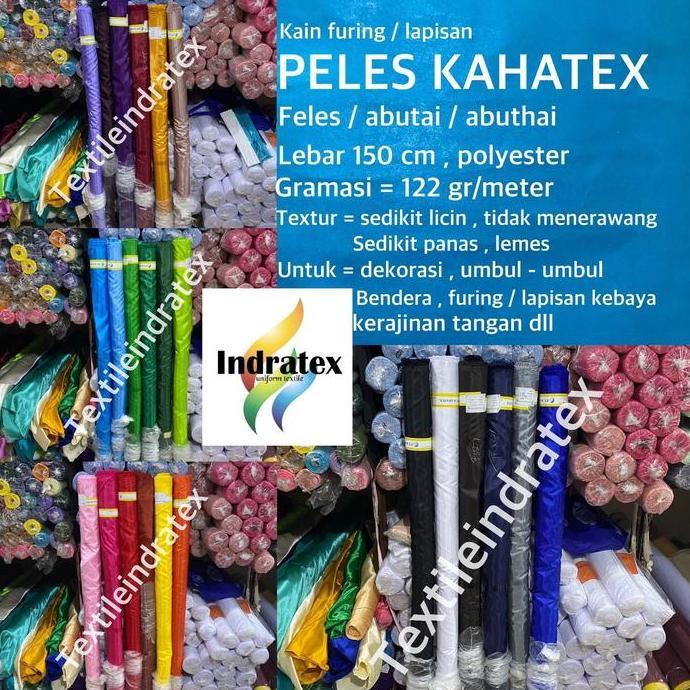 ( per 1 roll ) kain PELES ABUTHAI ABUTAI KAHATEX meteran Lebar 150 cm bahan furing lapisan daleman b