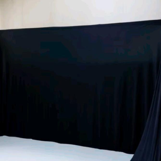 KAIN HITAM LEBAR 240 cm 1 ROLL / KAIN HITAM POLOS / KAIN HITAM BACKGROUND / KAIN PENUTUP