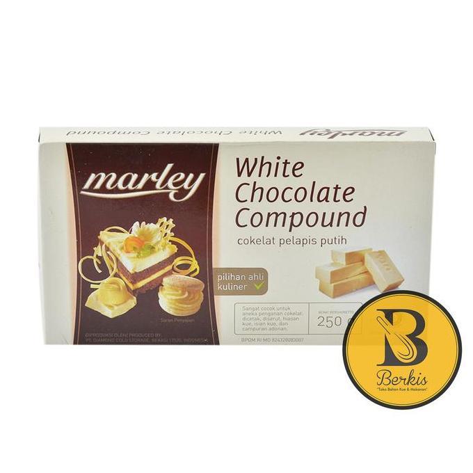 Best Seller Marley White Compound Chocolate 250 Gr / Cokelat Blok Masak Premium