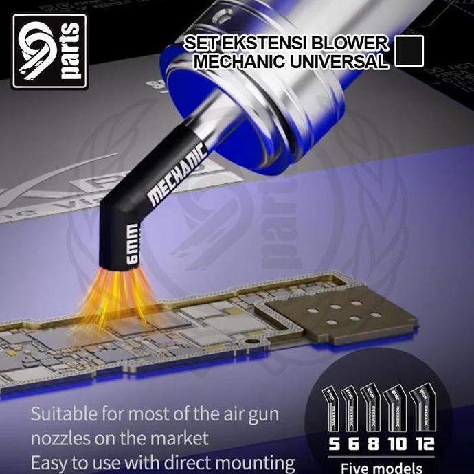 NEW Ekstensi Blower Bengkok Universal / Set Ekstensi Mata Blower Bengkok Mechanic Universal / Sambun