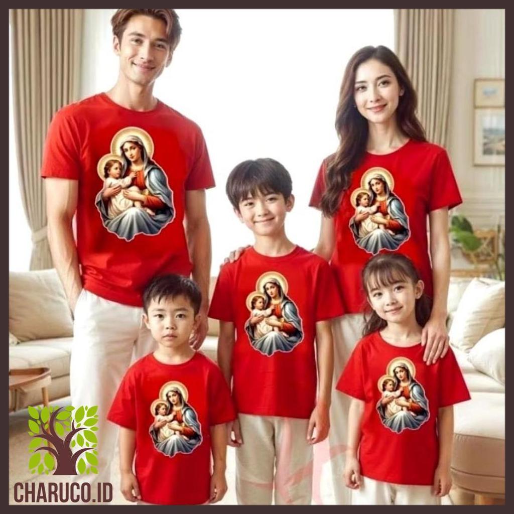 Promo Kaos Rohani Bunda Maria Harga Satuan Atasan Baju Oblong Lengan Pendek