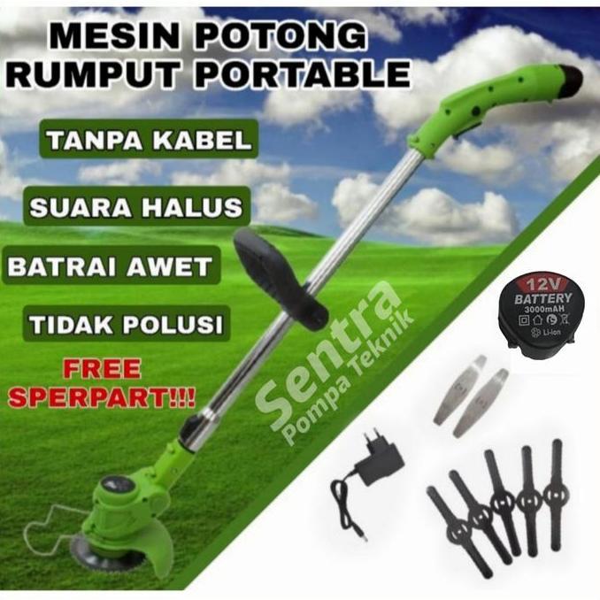 mesin potong rumput batrai cordless Mesin potong rumput portable