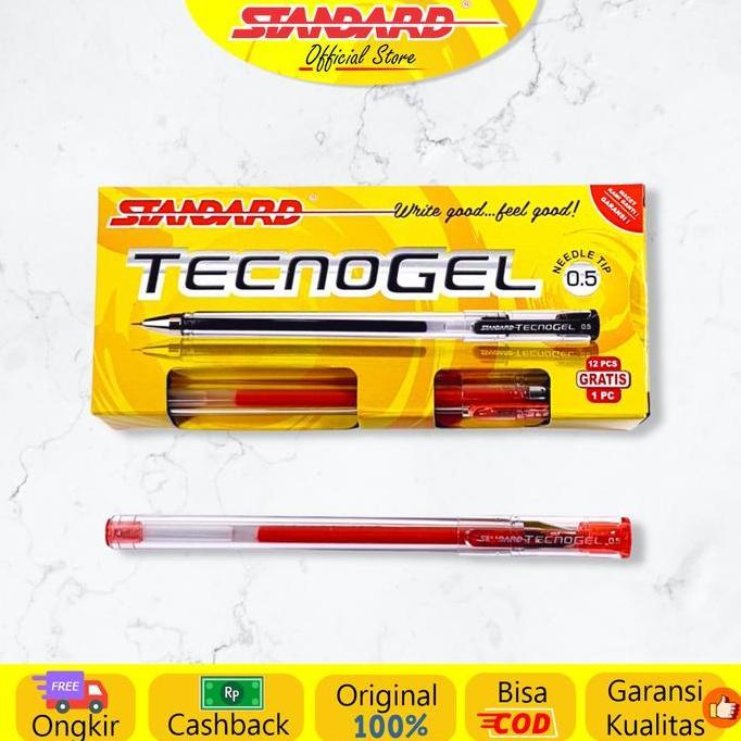 Kinco- Standard - Pulpen Tecnogel 0.5 ( Alat Tulis / Pen / Ballpoint / Pena )
