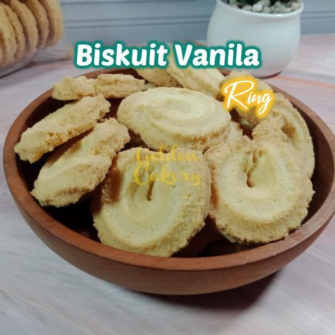 Foodcurt- Biskuit Vanila Ring Butter Cookies Lembut Manis Refill Pouch Crisps & Puffed Snacks Grosir