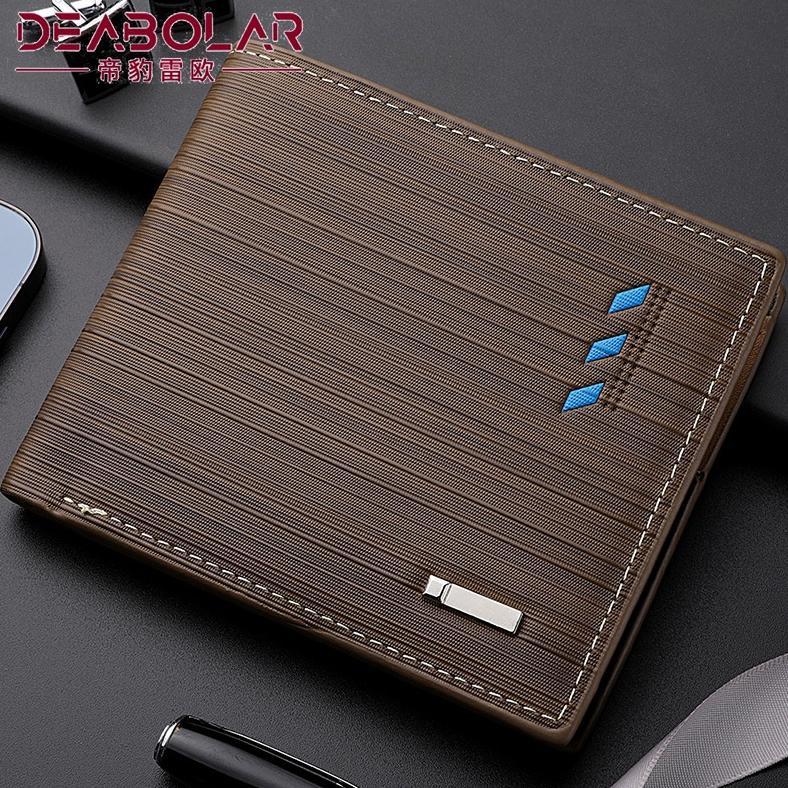 SUTASS - DOMPET LIPAT PRIA PENDEK KULIT COKLAT KARTU KECIL MINI TIPIS REMAJA SIMPLE COWOK