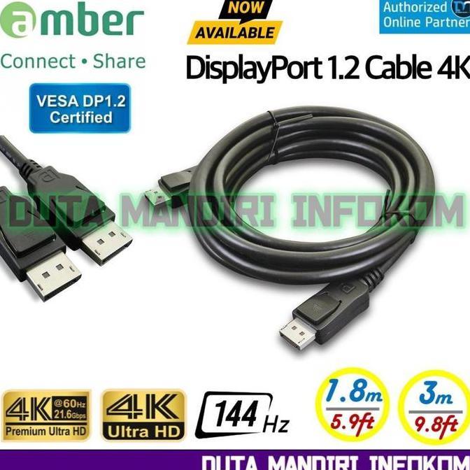 amber Cable Display Port 1.2 DPC-218 I DPC-230 - 4K 144Hz DisplayPort