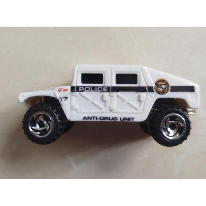 0217 ASSORTED DIECAST LOOSE : HOTWHEELS - HUMMER HUMVEE POLICE WHITE - RARE MCS27