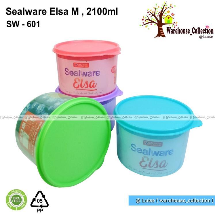 Toples Sealware Elsa 2100Ml (Size = M)/Toples Bulat Besar Kedap Udara / Toples Plastik Bulat Krupuk