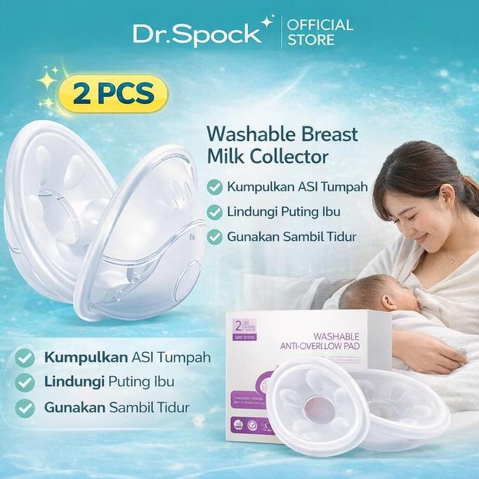 Riyandem_ - Dr.Spock Wadah Penampung 2PCS Asi Silikon/Breast Milk Saver Shield/Breast Milk Collector