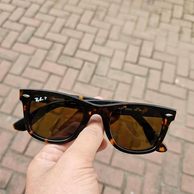 Kacamata Rayban Wayfarer RB2140 Tortoise Brown Polarized Second Original