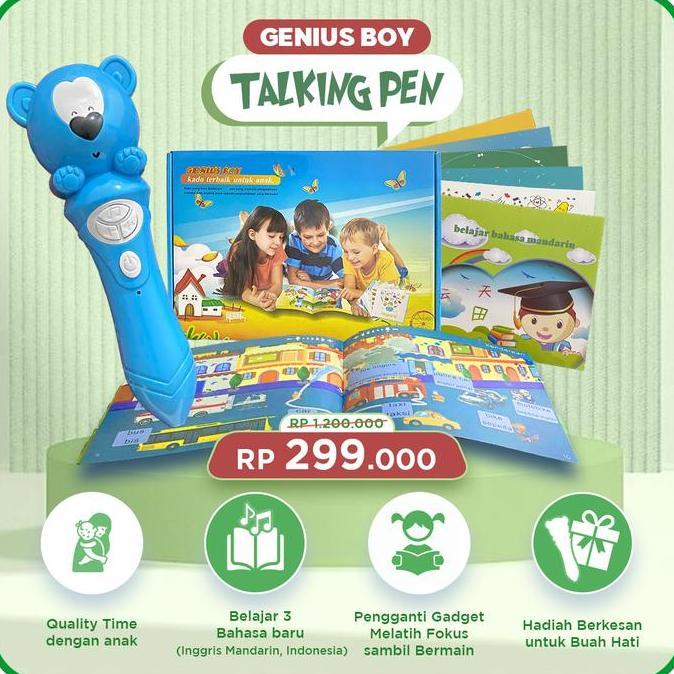 Promo Genius Mainan Edukasi Mainan Montessori Talking Pen Mainan Anak Laki