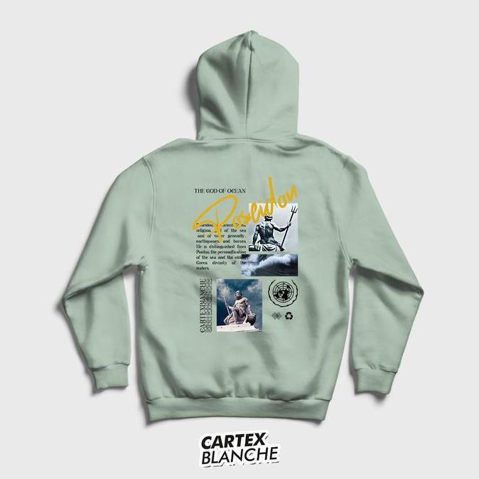 Pilihan - Cartexblanche Poseidon Hoodie Jumper Sablon Belakang Pria & Wanita M - Xxl