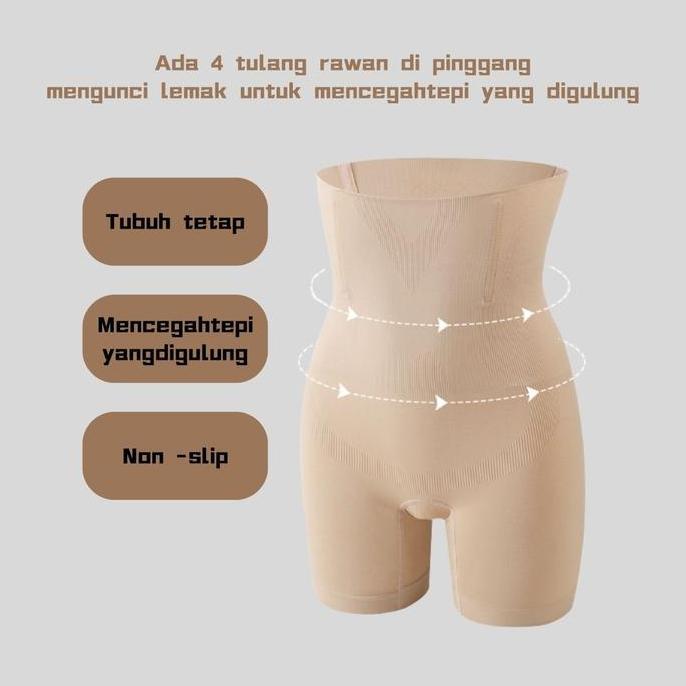korset Pelangsing Korset Perut Wanita Boxer Korset Shapewear Stagen Legging 612