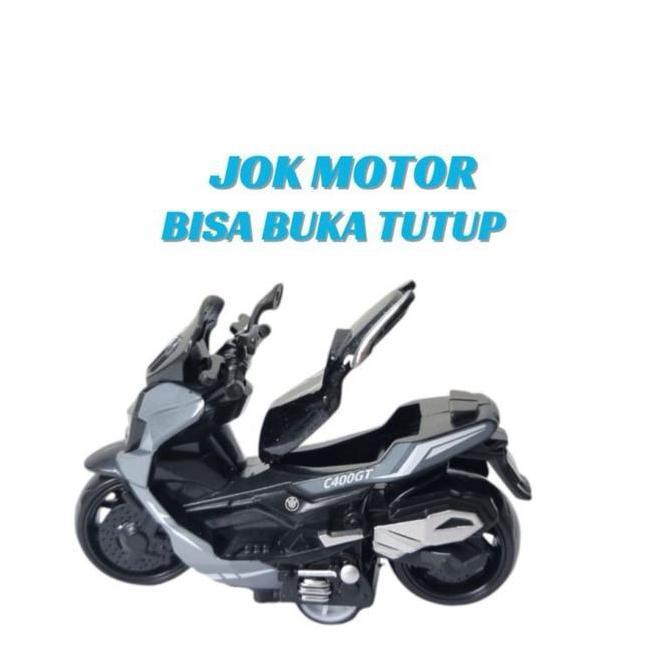 Kittoys- Diecast Motor Nmax Miniatur Vespa Motorcycle Klasik Jadul Unik Motor Mainan Anak