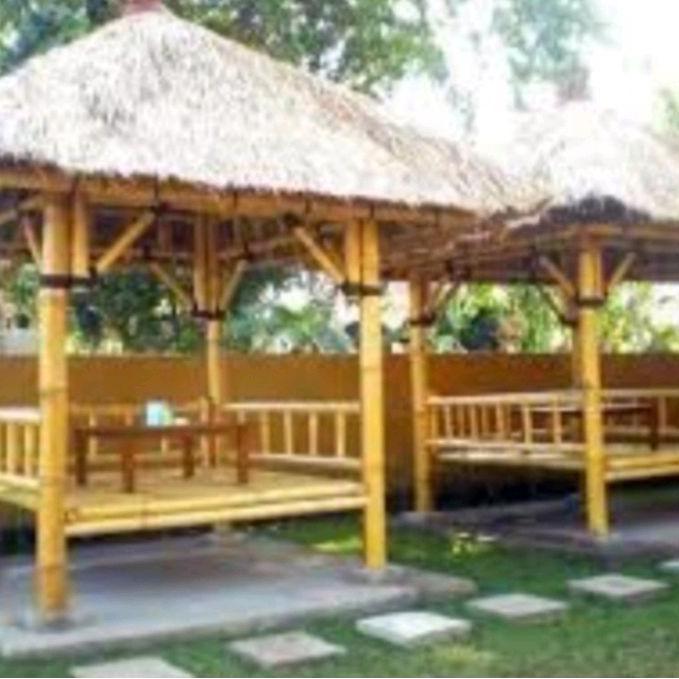 Cipta Indah Gazebo Gubug Saung Bahan Bambu Alami Atap Ijuk Nyaman untuk Tempat Bersantai Bentuk Rand