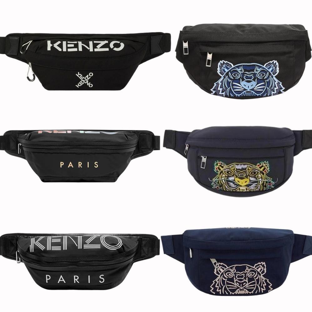 KENZ0 Logo Bumbag Kenzo Waistbag Tas Selempang Dada Tas Pinggang Pria Fullset Tas Kenzo Tiger Kenzo 