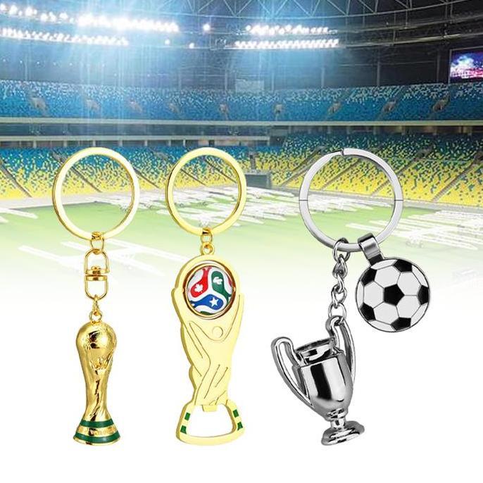 SHAKESPARE Gantungan Kunci Mini Trofi Piala UCL Ballon D'or Piala Dunia La Liga Copa del Rey Liga Je