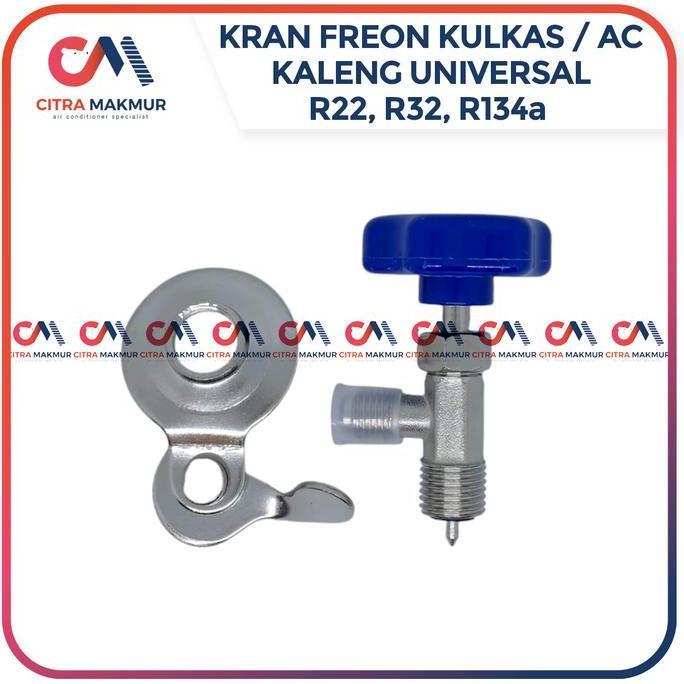 KRAN FREON KULKAS AC KALENG UNIVERSAL R32 R134 R22 R600 R134A KERAN CAN TAP REFRIGRANT C340 340 KLEA