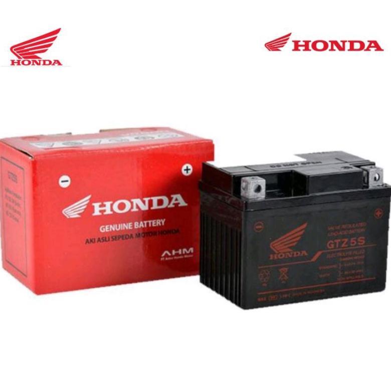 ACCU AKI BATERAI GTZ5S GS AKI SUPRA X 125,CB VERZA,CRF, VARIO 110 CW,VERZA 150 ASLI HONDA