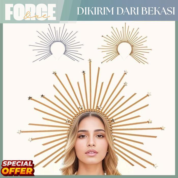Force One Bando Halo Angel Malaikat Aesthetics Gold Emas perak | Crown Malaikat Angel Cosplay | Head