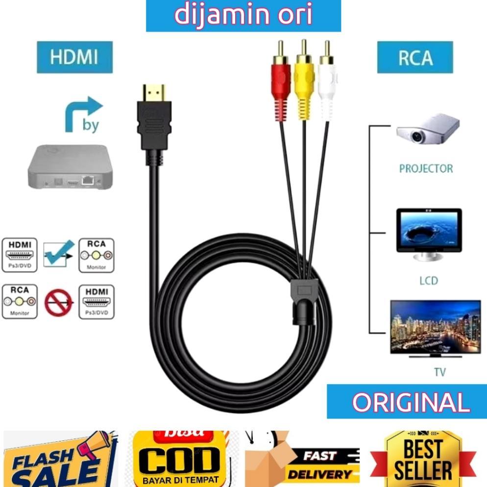 KABEL HDMI TO RCA AV HIQH QUALITY KABEL HDTV AUDIO VIDEO HDMI TO RCA