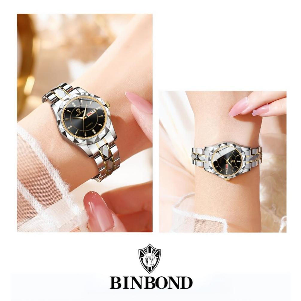 PROMO BINBOND Jam Tangan Wanita Stainless Steel Original Anti Air Elegan Mewah Fashion Korea Women W