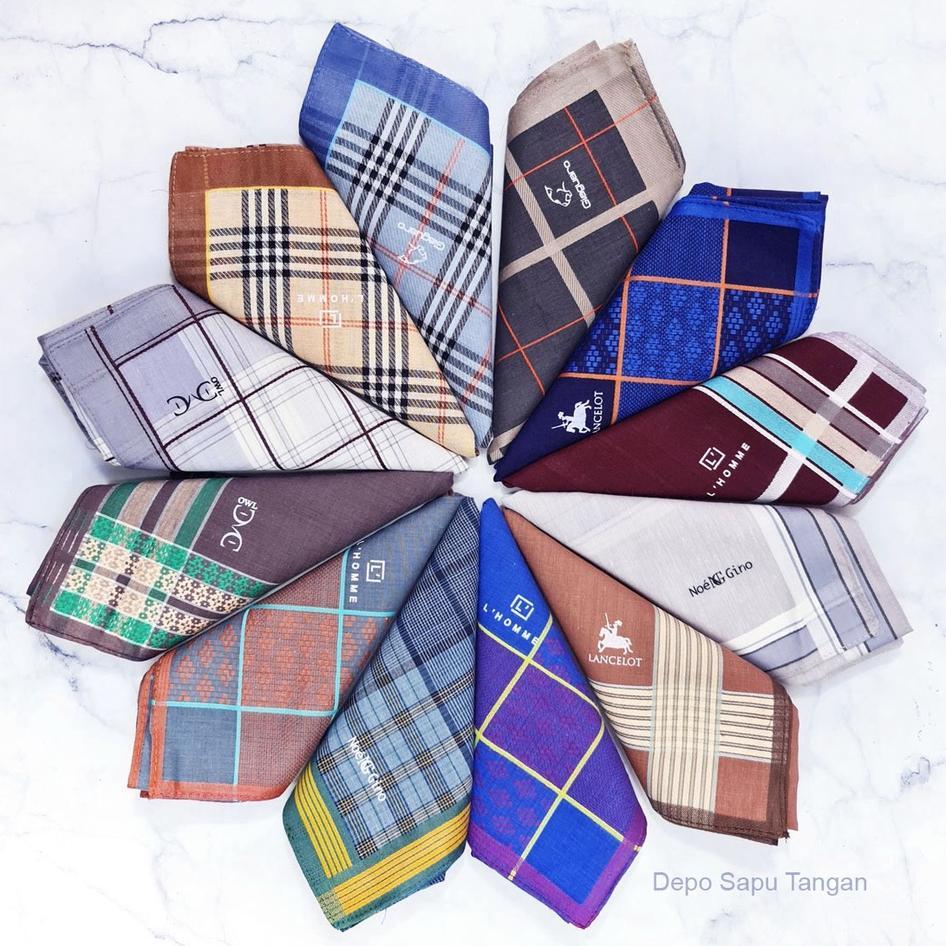 Sapu Tangan/Selampe/Handkerchief/Saputangan Pria Katun Rajut