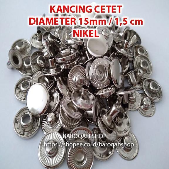 Kancing Cetet, Kancing Jepret, Kancing Baju Dan Jaket Warna Black Nikel, Nikel, Atg Bakar, Doff 7060