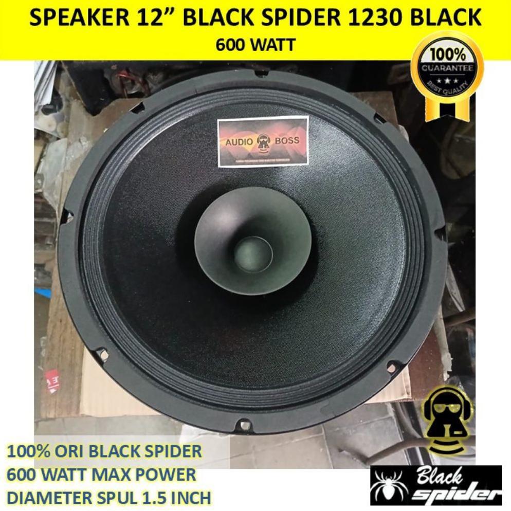 Speaker Fullrange Black Spider 1230 BLACK 600 Watt Black Spider BS1230