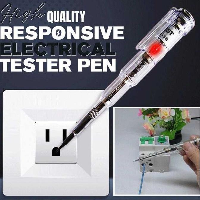 JARAGGE Tespen Voltage Test Pen Pendeteksi Aliran Arus Listrik 12-240V
