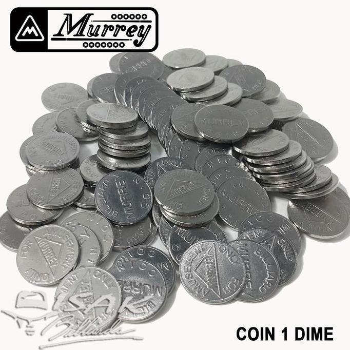 COIN 1-DIME MURREY - 17.9 MM - (1 PAK = 50 BUAH) - BILLIARD BILIAR