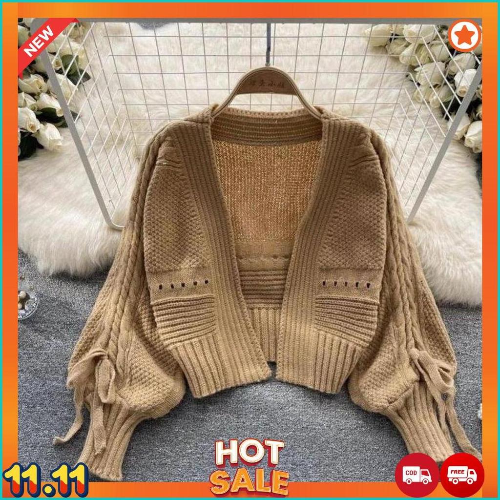 BALERO Arumi Cable  Atasan Wanita Rajut Cardigan Lucu Batwing Bahan Acrylic Rajut