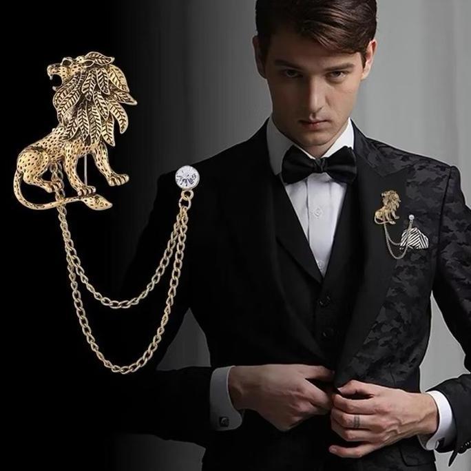 Lapel Pin Bros Jas Rantai / Aksesoris Pin Jas Blazer / Aksesoris Pin Jas Pria Wanita / Brooch Bross 