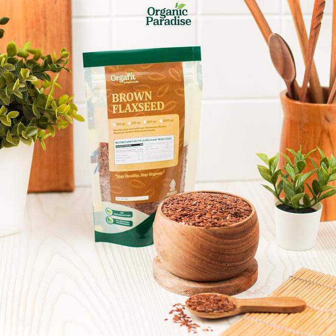 NATURAL BROWN FLAXSEED 1 KG / BIJI RAMI COKLAT 1 KG