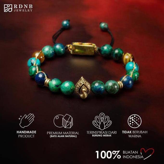RDNB Jewelry - Merak Akasa - Gelang Wanita/Pria - Batu Alam Natural - Gelang Casual Spiritual Handma