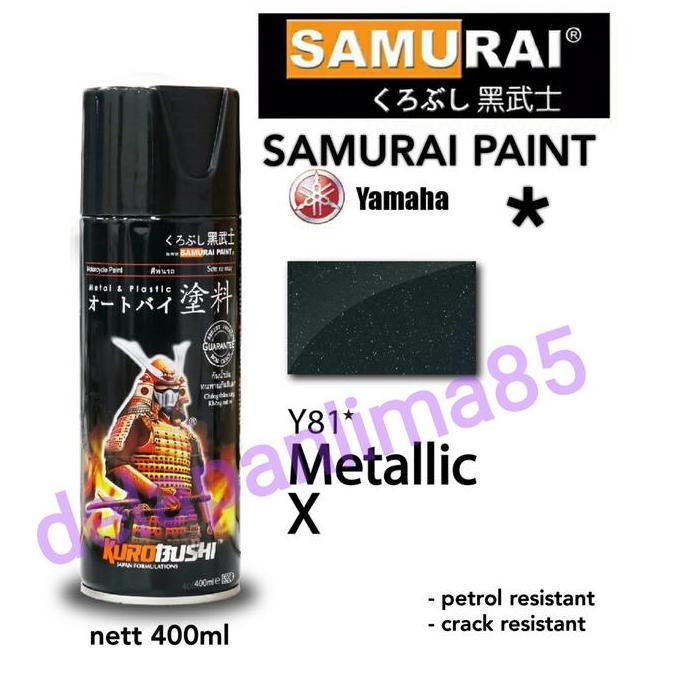 Paint- New- Samurai Paint Y81 Metalik X / Hitam Metalik/Cat Semprot