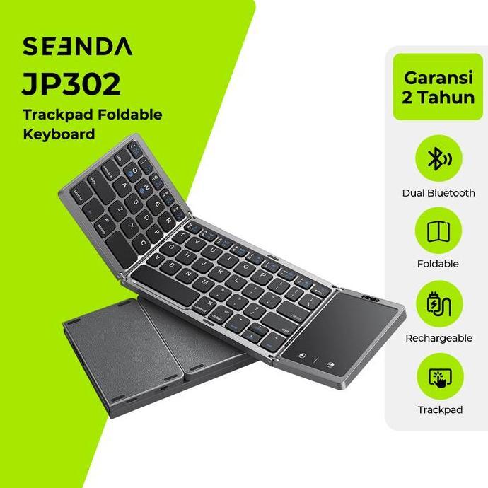 Best Seller Keyboard Lipat Bluetooth + Trackpad Portable | Keyboard Ipad & Laptop Travel Seenda Jp30
