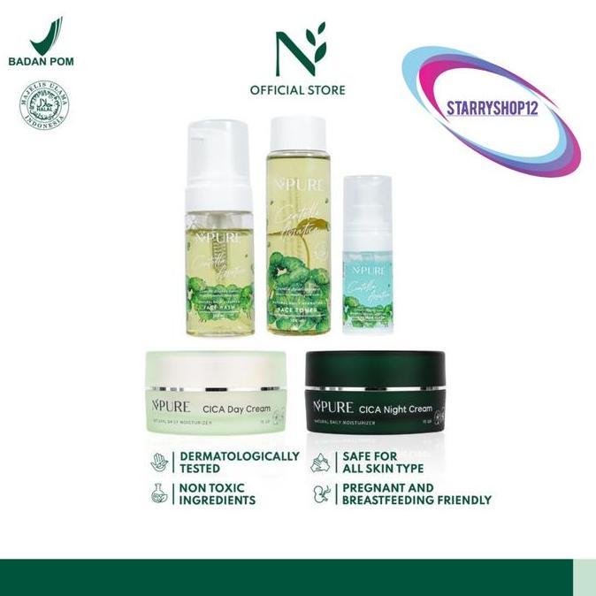 Skin- New- N'Pure N Pure Centella Asiatica Cica Series Face Sh Toner Day Nht