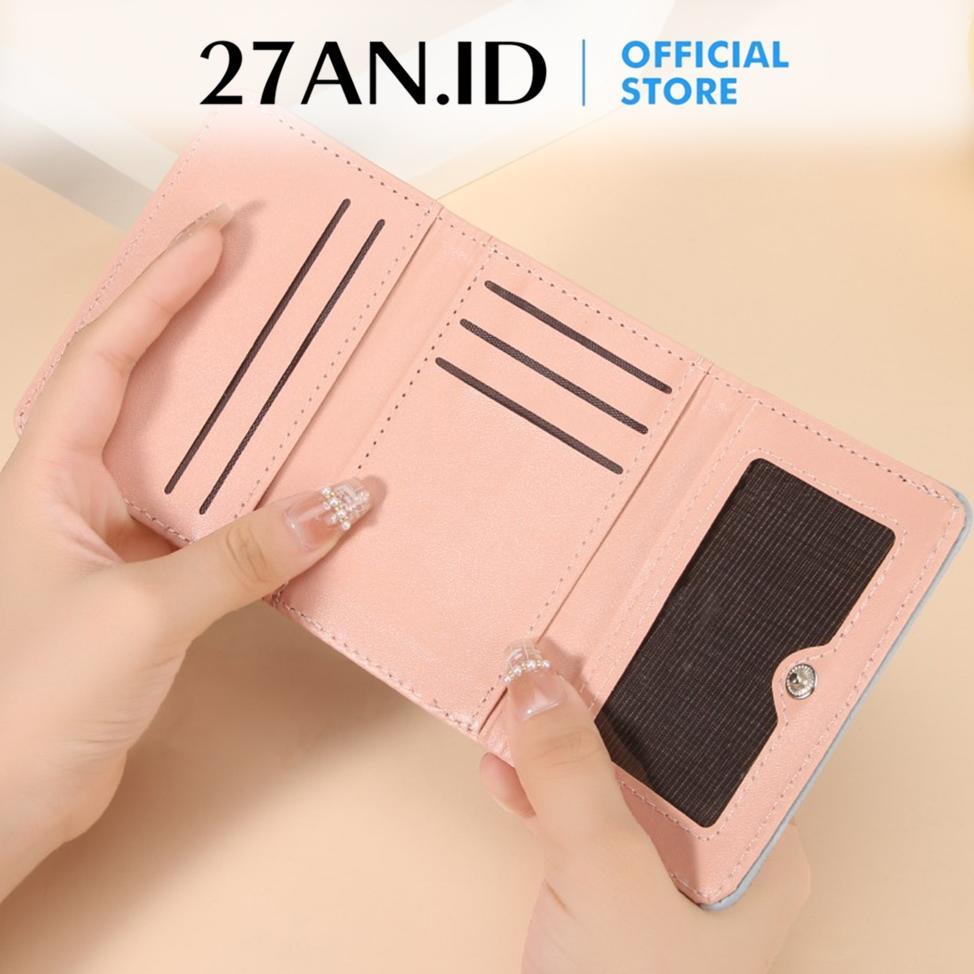 SUPER DEAL (27AN.ID) Dompet Lipat AC02 Dompet Mini Dompet Kartu Tas Dompet Motif Embos Kelinci Pom P