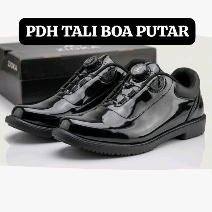 Sepatu Dinas Tali Boa Putar  Harian PDH Jaman NOW Tali Putar ZIOKA PDH
