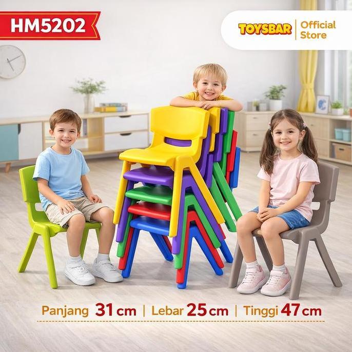 Panipani_pal - Toysbar Kursi Belajar Anak Ergonomis MOLION HM-5202 Material Aman Plastik HDPE Tebal 