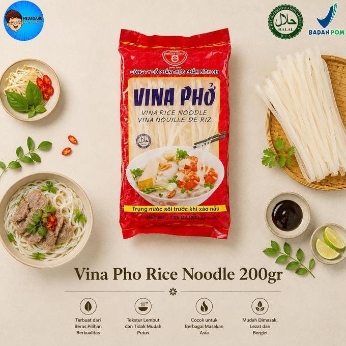 Pst - [Pbb] Vina Pho Rice Noodle 200Gr | Kwetiau Vietnam | Pho Noodle Vietnam | Bihun Beras Vietnam 