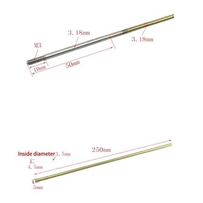 OVMIDEX 350MM RC Model Boat Shaft Kit/4MM Flexible Axle RC Boat