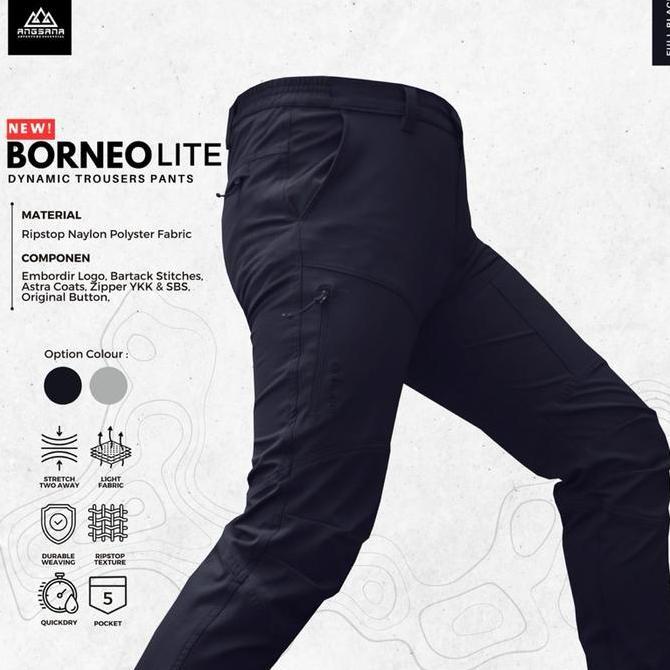 Guide- Celana Angsana Outdoor Borneo Extreme Basic Grey
